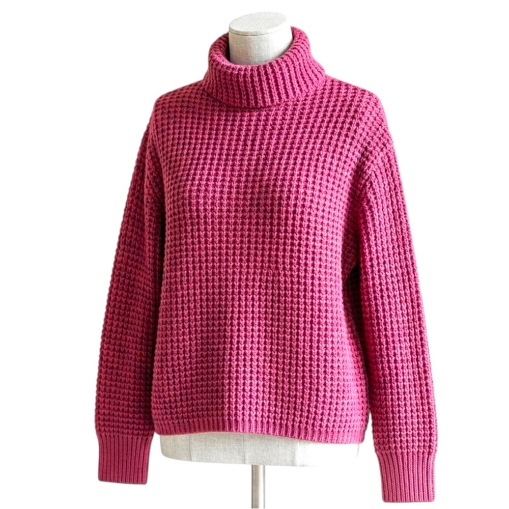 Falls Creek Women’s Chunky Waffle Knit Berry Colour Oversized Sweater Size XL